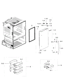 Right Door parts for Samsung Refrigerator RF28HFEDTSR/AA-04 from AppliancePartsPros.com