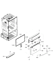 Freezer Door parts for Samsung Refrigerator RF28HFEDBSR/AA-04 from AppliancePartsPros.com