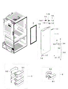 Right Door parts for Samsung Refrigerator RF28HFEDBSR/AA-04 from AppliancePartsPros.com