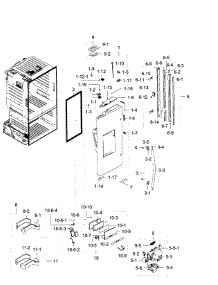 Left Door parts for Samsung Refrigerator RF28HFEDBSR/AA-04 from AppliancePartsPros.com