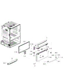 Freezer Door parts for Samsung Refrigerator RF28HFEDBWW/AA-06 from AppliancePartsPros.com