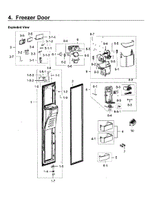 Left Door parts for Samsung Refrigerator RH22H9010SR/AA-03 from AppliancePartsPros.com