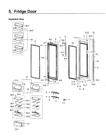 Right Door parts for Samsung Refrigerator RH22H9010SR/AA-03 from AppliancePartsPros.com