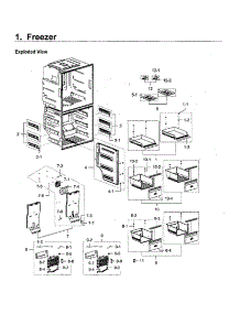 Freezer parts for Samsung Refrigerator RF28K9380SR/AA-01 from AppliancePartsPros.com