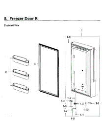 Freezer Door R parts for Samsung Refrigerator RF28K9380SR/AA-01 from AppliancePartsPros.com