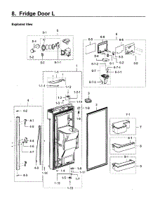 Fridge Door L parts for Samsung Refrigerator RF28K9380SR/AA-01 from AppliancePartsPros.com