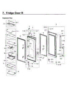 Fridge Door R parts for Samsung Refrigerator RF28K9380SR/AA-01 from AppliancePartsPros.com