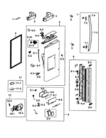 Refrigerator Door L parts for Samsung Refrigerator RF28HMEDBBC/AA-00 from AppliancePartsPros.com