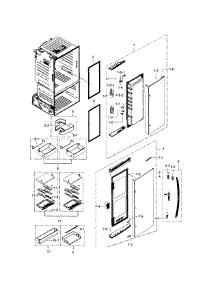 Refrigerator Door R parts for Samsung Refrigerator RF28HDEDBSR/AA-01 from AppliancePartsPros.com