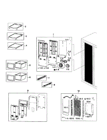 Freezer parts for Samsung Refrigerator RS267TDPN/XAA-00 from AppliancePartsPros.com
