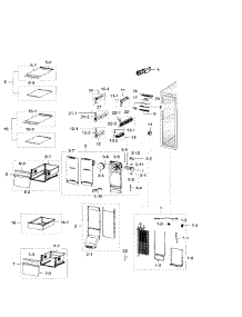 Freezer parts for Samsung Refrigerator RH29H9000SR/AA-03 from AppliancePartsPros.com