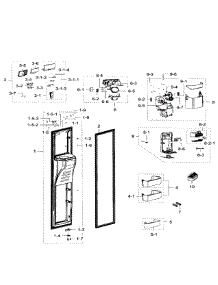 Left Door parts for Samsung Refrigerator RH29H9000SR/AA-03 from AppliancePartsPros.com