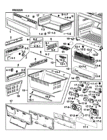Freezer parts for Samsung Refrigerator RF26VACBP/XAA-00 from AppliancePartsPros.com