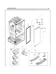 Fridge Door Rt parts for Samsung Refrigerator RF28HFEDBSG/AA-00 from AppliancePartsPros.com