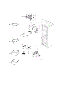 Fridge parts for Samsung Refrigerator RS25J500DSR/AA-00 from AppliancePartsPros.com