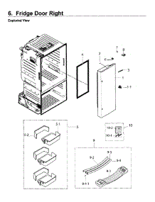 Fridge Door R parts for Samsung Refrigerator RF26J7500BC/AA-03 from AppliancePartsPros.com