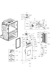 Left Door parts for Samsung Refrigerator RF28HMEDBWW/AA-07 from AppliancePartsPros.com
