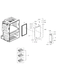 Right Door parts for Samsung Refrigerator RF28HMEDBWW/AA-07 from AppliancePartsPros.com