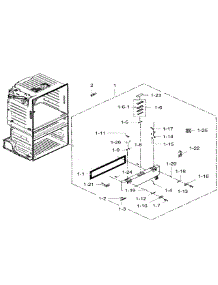Flexzone Door parts for Samsung Refrigerator RF28HMEDBWW/AA-07 from AppliancePartsPros.com