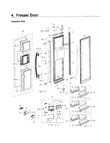 Freezer Door parts for Samsung Refrigerator RS27FDBTNSR/AA-00 from AppliancePartsPros.com