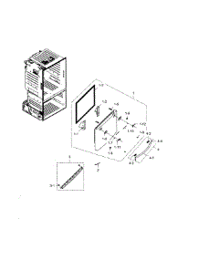 Door-Freezer parts for Samsung Refrigerator RF28HFEDBSR/AA-02 from AppliancePartsPros.com