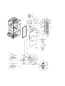 Door L-Refrigerator parts for Samsung Refrigerator RF28HFEDBSR/AA-02 from AppliancePartsPros.com