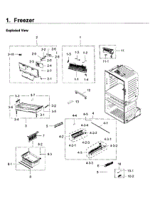 Freezer parts for Samsung Refrigerator RF28JBEDBSR/AA-05 from AppliancePartsPros.com