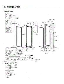 Right Door parts for Samsung Refrigerator RH22H9010SR/AA-09 from AppliancePartsPros.com