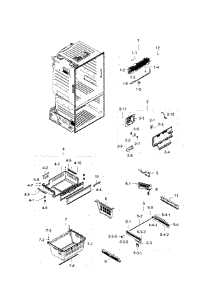 Freezer parts for Samsung Refrigerator RF28HFEDBBC/AA-04 from AppliancePartsPros.com