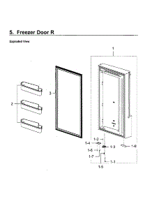 Freezer Door Rt parts for Samsung Refrigerator RF28K9070SG/AA-02 from AppliancePartsPros.com