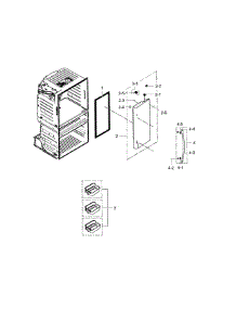 Refrigerator Door R parts for Samsung Refrigerator RF28HMEDBWW/AA-04 from AppliancePartsPros.com