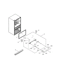 Freezer Door parts for Samsung Refrigerator RF28HMEDBSG/AA-00 from AppliancePartsPros.com