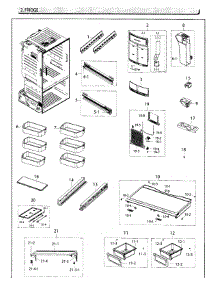 Fridge parts for Samsung Refrigerator RF26HFENDSR/AA-03 from AppliancePartsPros.com