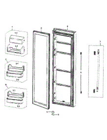 Ref Door parts for Samsung Refrigerator RS263TDBP/XAA-01 from AppliancePartsPros.com