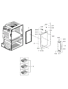 Right Door parts for Samsung Refrigerator RF28HMEDBWW/AA-08 from AppliancePartsPros.com