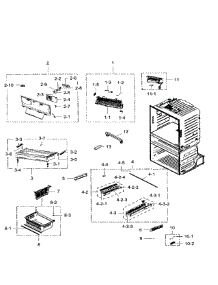Freezer parts for Samsung Refrigerator RF28HMEDBWW/AA-08 from AppliancePartsPros.com