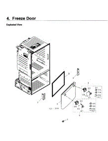 Freezer Door parts for Samsung Refrigerator RF26J7500WW/AA-02 from AppliancePartsPros.com
