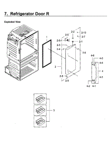 Door Right parts for Samsung Refrigerator RF28HMEDBWW/AA-10 from AppliancePartsPros.com
