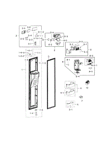 Freezer Door parts for Samsung Refrigerator RH29H9000SR/AA-00 from AppliancePartsPros.com