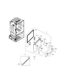 Freezer Door parts for Samsung Refrigerator RF28HDEDBSR/AA-00 from AppliancePartsPros.com