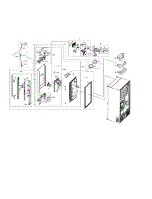Left Fridge Door parts for Samsung Refrigerator RF28NHEDBSG/AA-00 from AppliancePartsPros.com