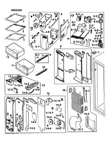 Freezer parts for Samsung Refrigerator RS275ACRS/XAA-00 from AppliancePartsPros.com