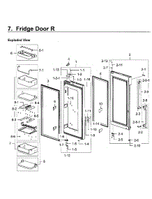 Fridge Door R parts for Samsung Refrigerator RF28K9380SR/AA-02 from AppliancePartsPros.com