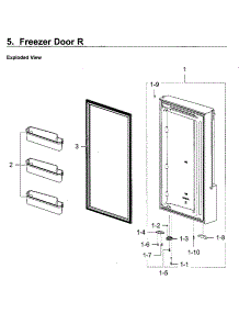 Freezer Door R parts for Samsung Refrigerator RF28K9380SR/AA-02 from AppliancePartsPros.com