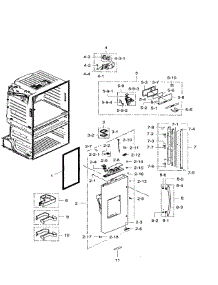 Left Door parts for Samsung Refrigerator RF28HMEDBSR/AA-08 from AppliancePartsPros.com