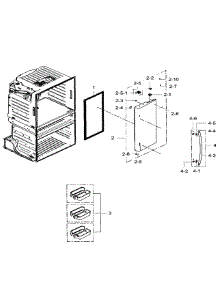 Right Door parts for Samsung Refrigerator RF28HMEDBSR/AA-08 from AppliancePartsPros.com