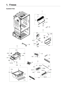 Freezer parts for Samsung Refrigerator RF28HDEDPWW/AA-00 from AppliancePartsPros.com