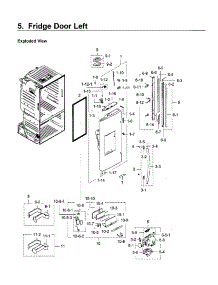 Fridge Left Door parts for Samsung Refrigerator RF28HFEDBWW/AA-10 from AppliancePartsPros.com