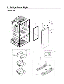 Fridge Door R parts for Samsung Refrigerator RF26J7500BC/AA-02 from AppliancePartsPros.com
