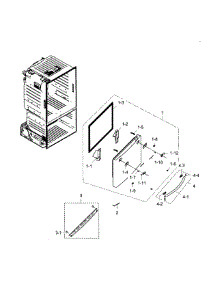 Freezer Door parts for Samsung Refrigerator RF28HFEDBWW/AA-00 from AppliancePartsPros.com